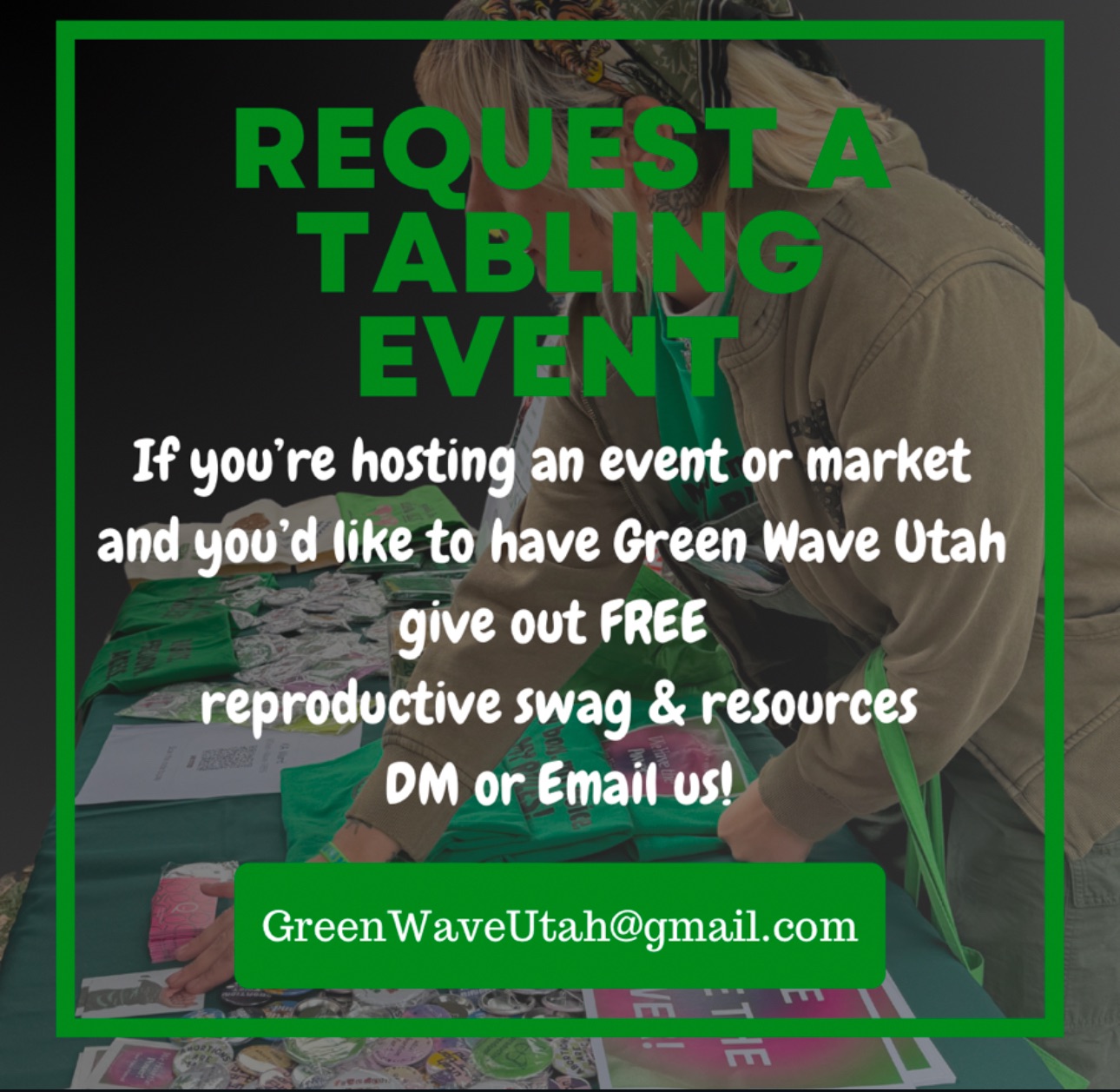 Tabling Ut Tabling & Speaking Requests – Green Wave Utah